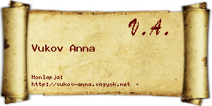 Vukov Anna névjegykártya